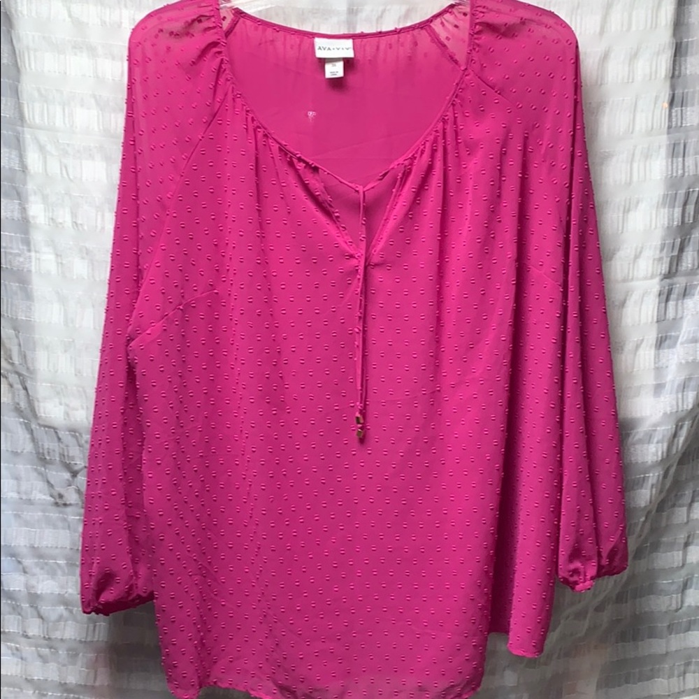 Sheer pink blouse